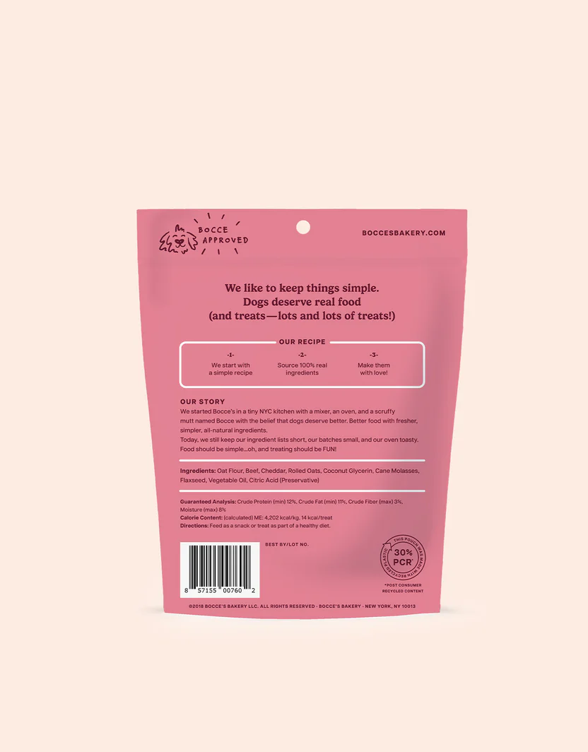 Wheat-Free Dog Biscuits with Beef & Cheddar, 6 oz