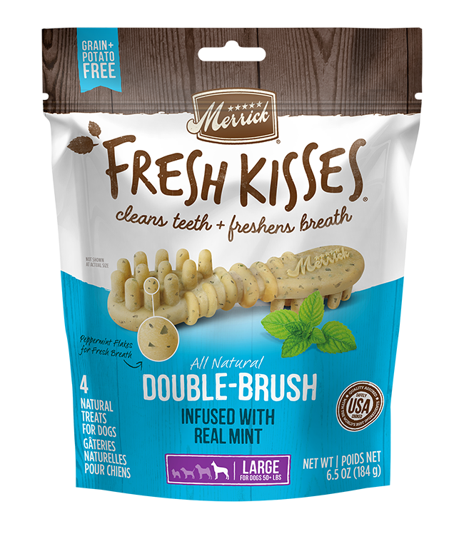 Large Dog Dental Chews with Peppermint, Over 50 lbs