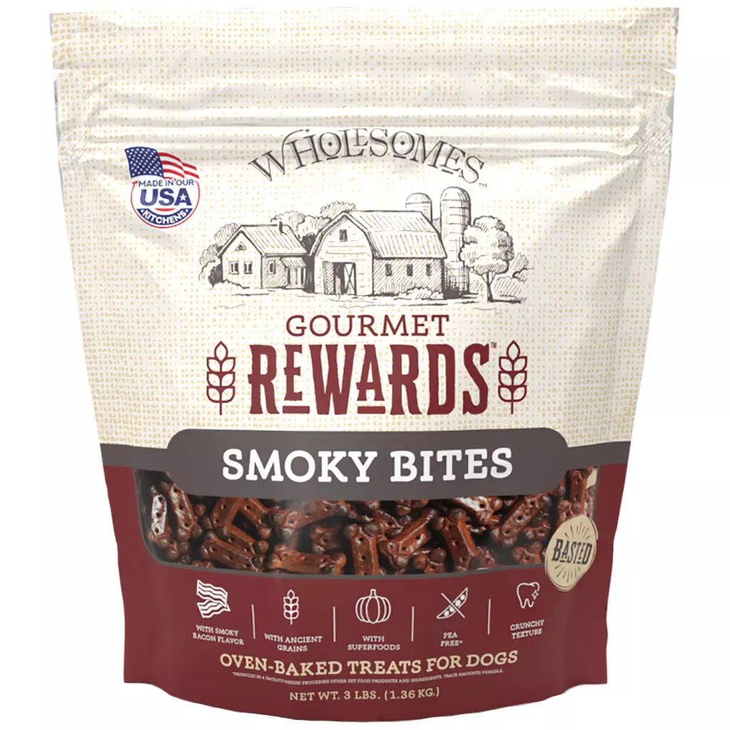 Gourmet Rewards Smoky Bites Crunchy Dog Treats with Bacon & Chicken