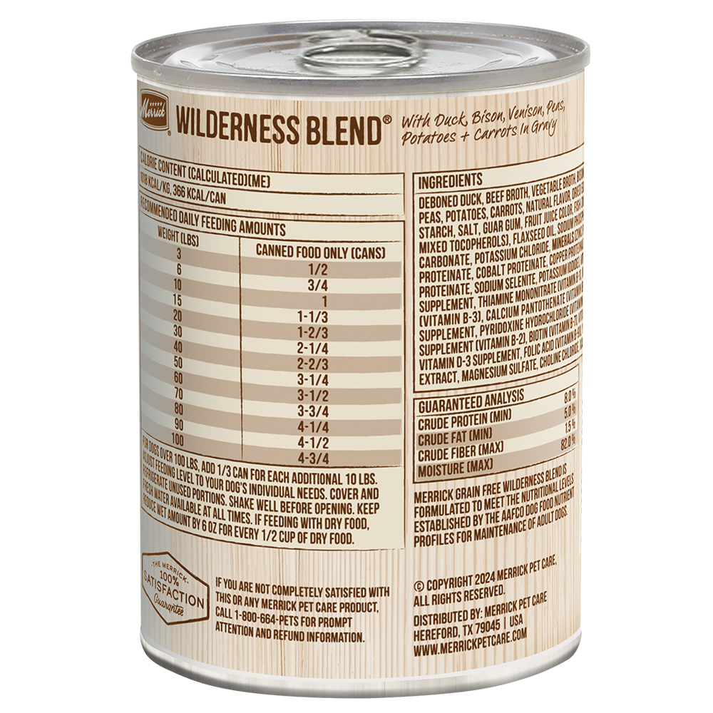 High-Protein Grain-Free Duck & Venison Canned Dog Food