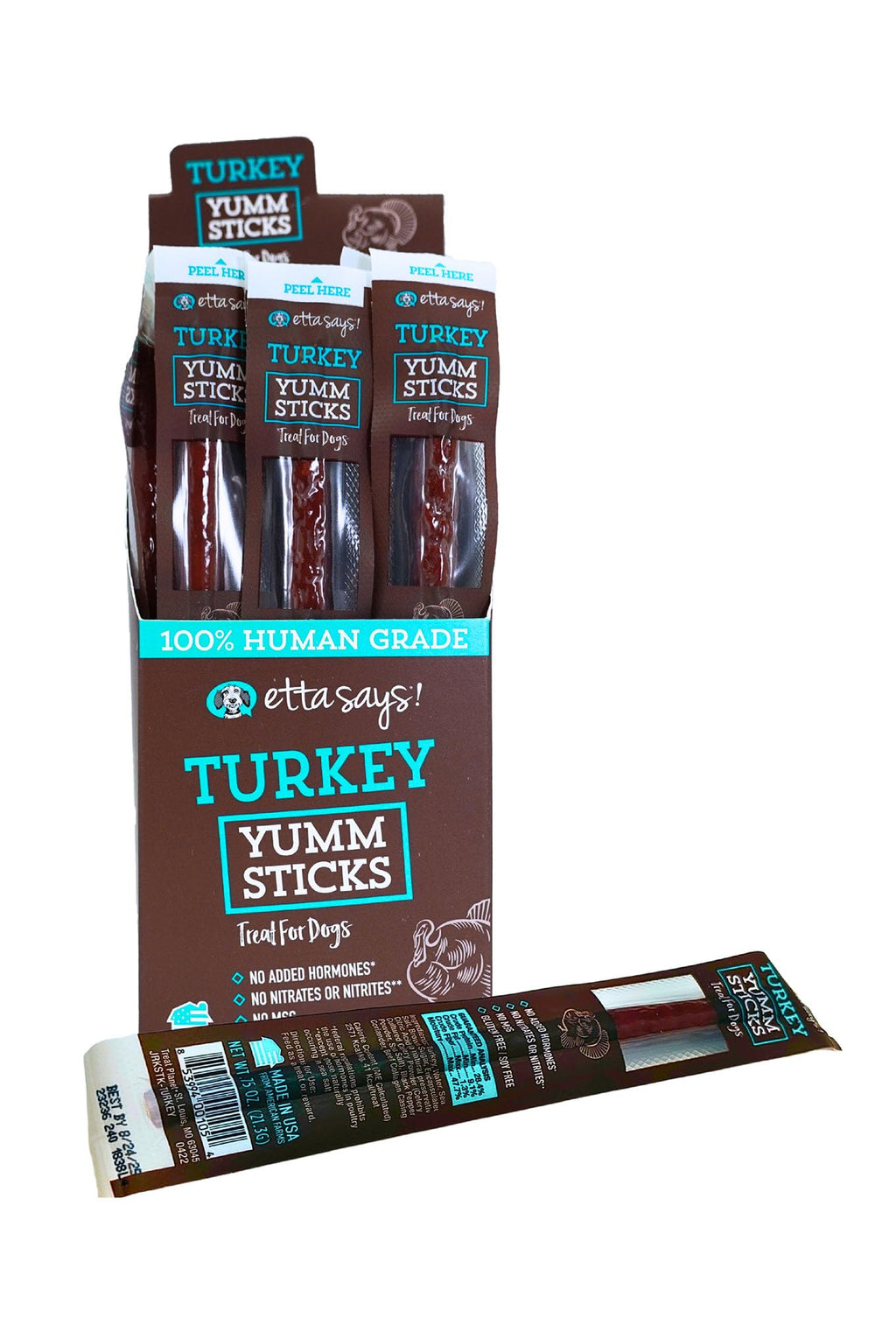 Turkey Yumm Sticks Dog Treats – 95% Real Turkey, Soft Texture