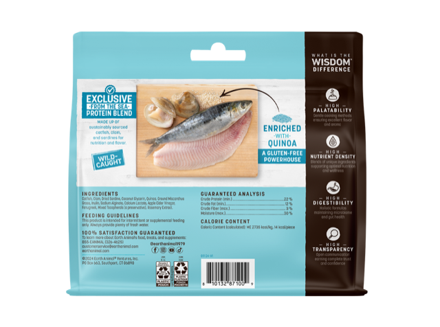 Catfish, Clam & Sardine Soft Dog Treats with Quinoa