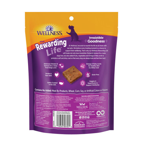 Soft Dog Treats with Chicken & Venison, Bite-Sized Chews