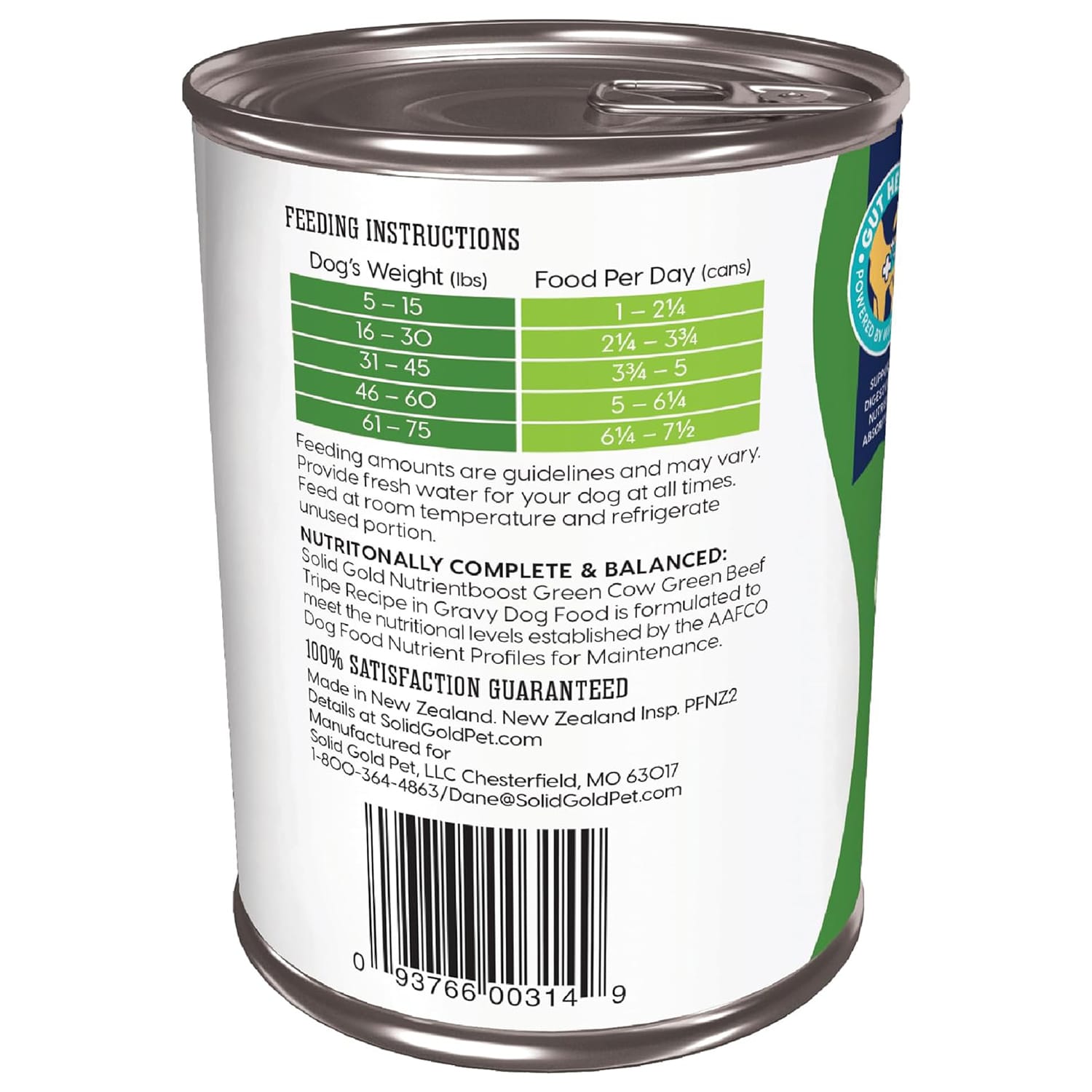 Green Beef Tripe Dog Food with Salmon & Pumpkin