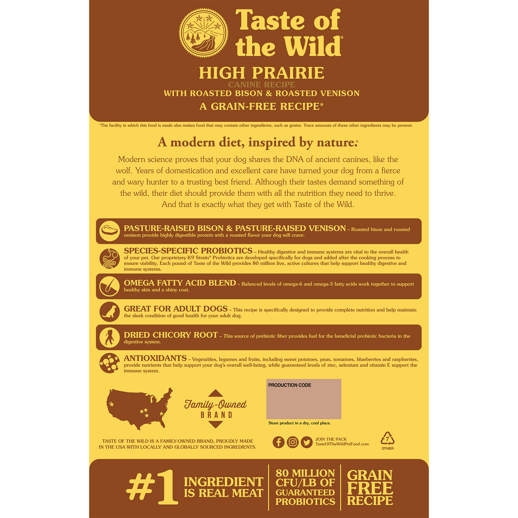 Adult Dog Food with Roasted Bison & Venison Protein