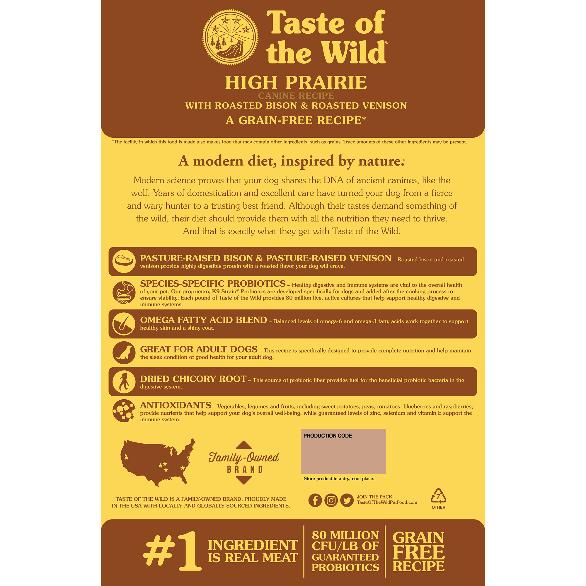 Adult Dog Food with Roasted Bison & Venison Protein