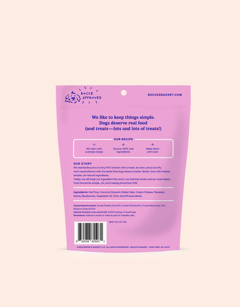 Wheat-Free Dog Treats with Blueberries & Cream Cheese, 6 oz