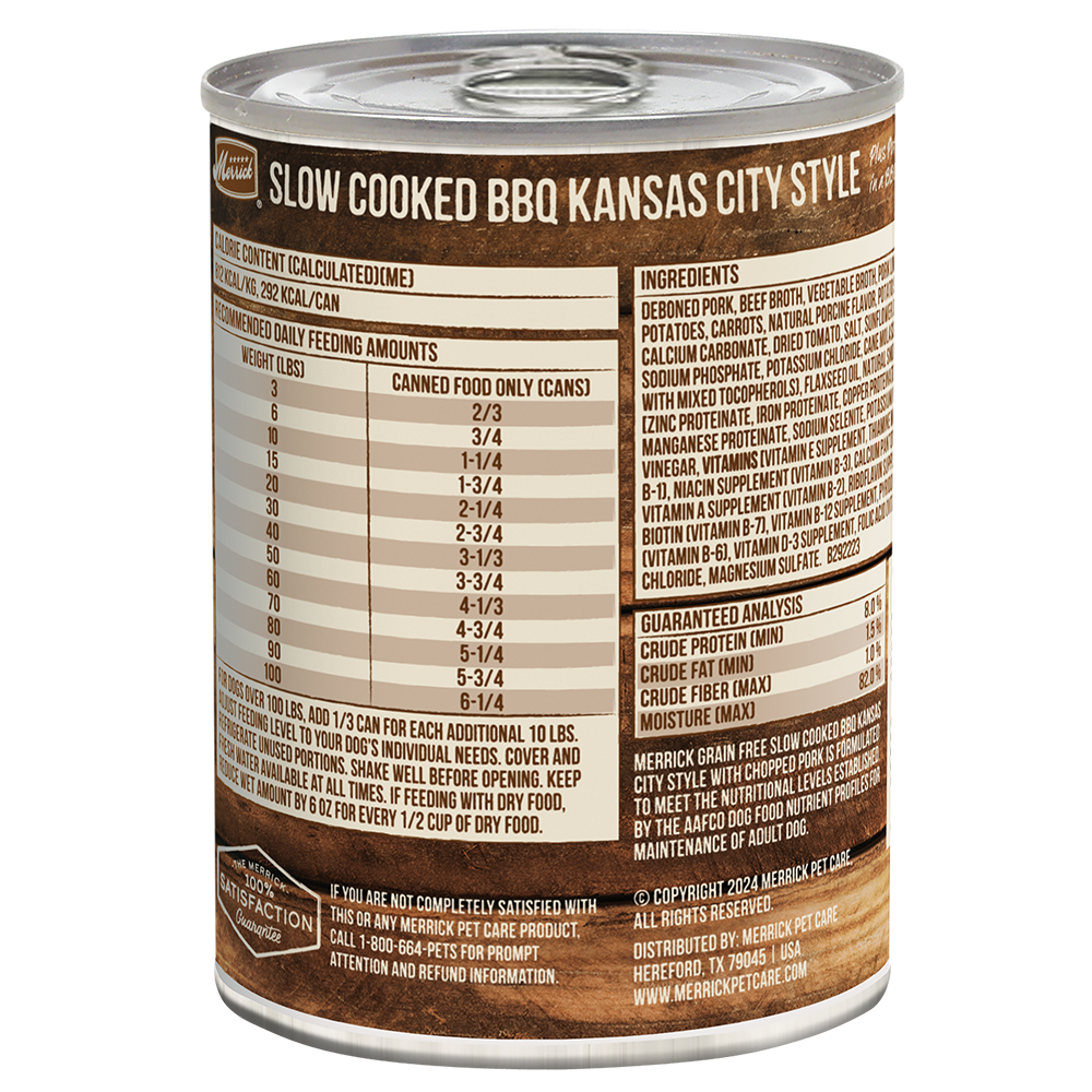 High-Protein Pork & Vegetable Canned Dog Food for Adults