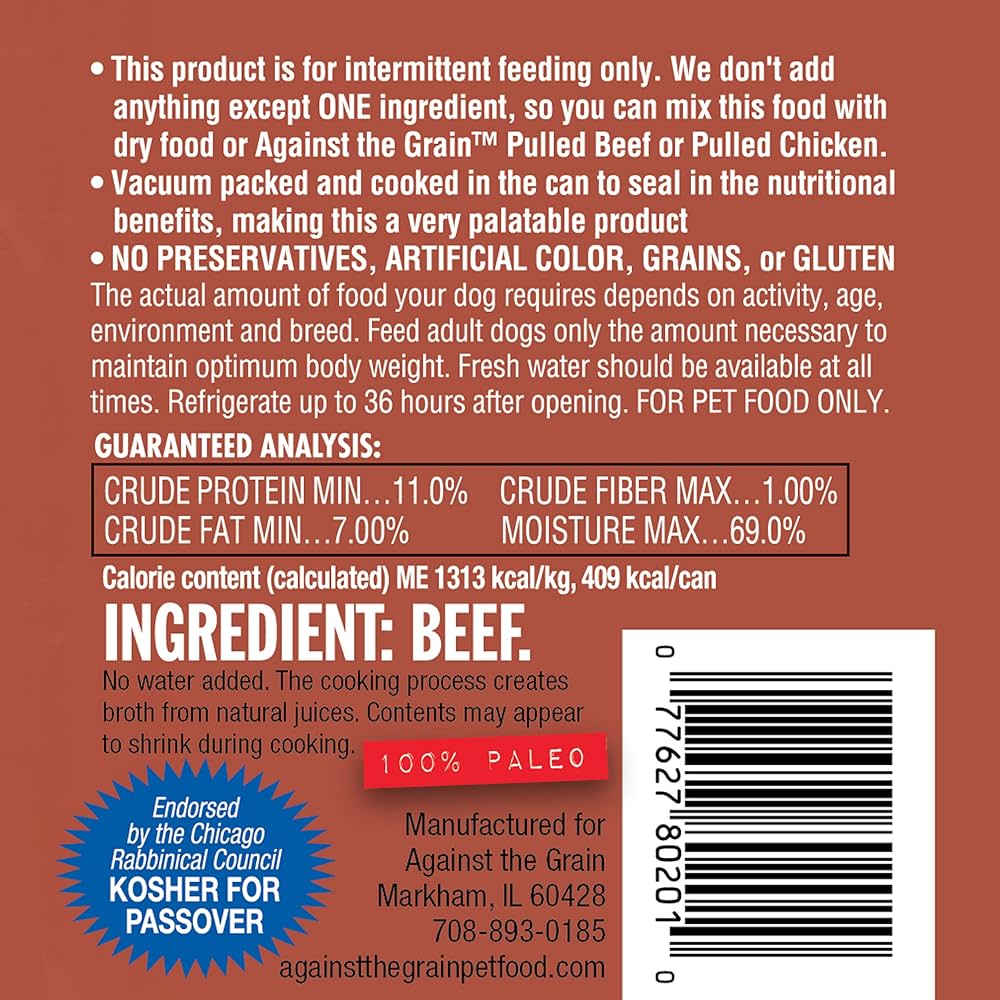 Beef Loaf-in-Gravy Single-Ingredient Dog Food