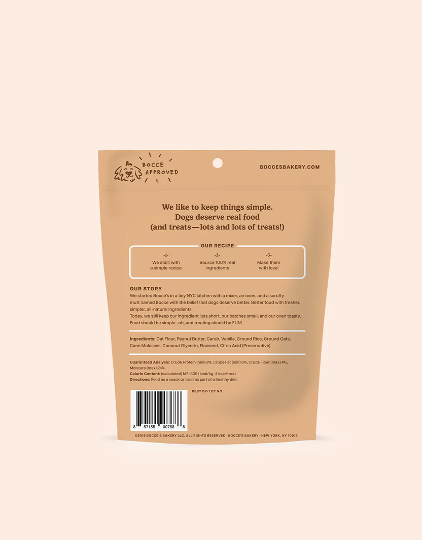 Wheat-Free Dog Biscuits with Peanut Butter & Carob, 6 oz