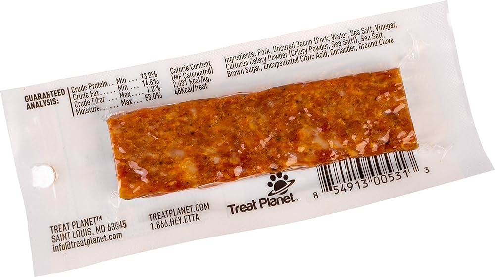 Pork & Uncured Bacon Dog Treat Bar – Grain-Free, Made in USA