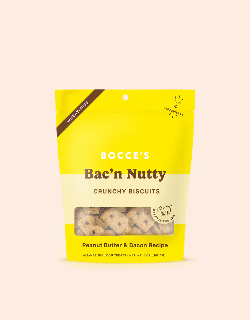 Wheat-Free Dog Biscuits with Peanut Butter & Bacon, 5 oz