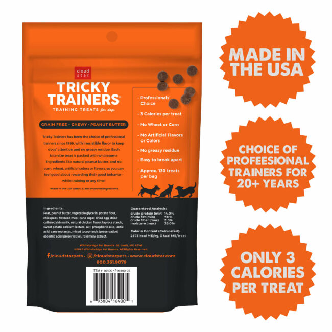 Peanut Butter Soft Training Dog Treats, Grain-Free, 3 Calorie