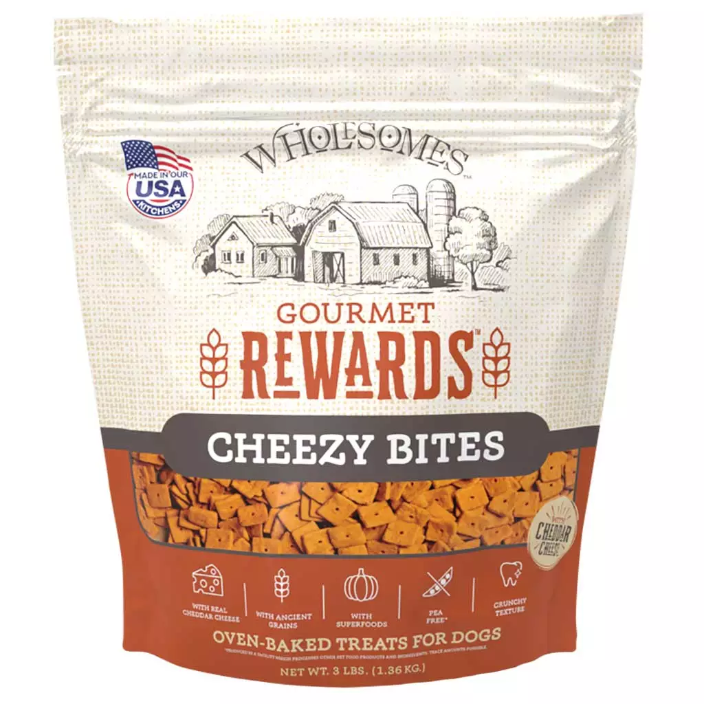 Gourmet Rewards Cheezy Bites Dog Treats with Cheddar Cheese