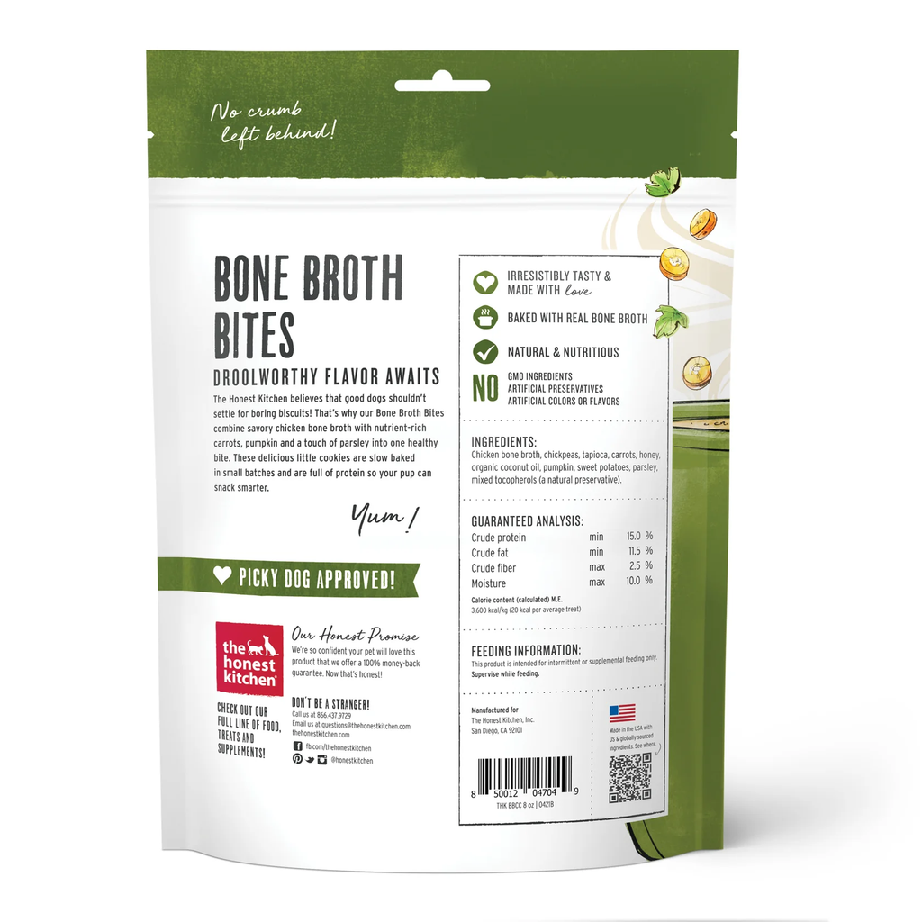 Bone Broth Bites Dog Treats with Pumpkin and Carrots