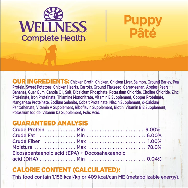 Wellness Complete Health Pate Puppy Food with Chicken & Salmon