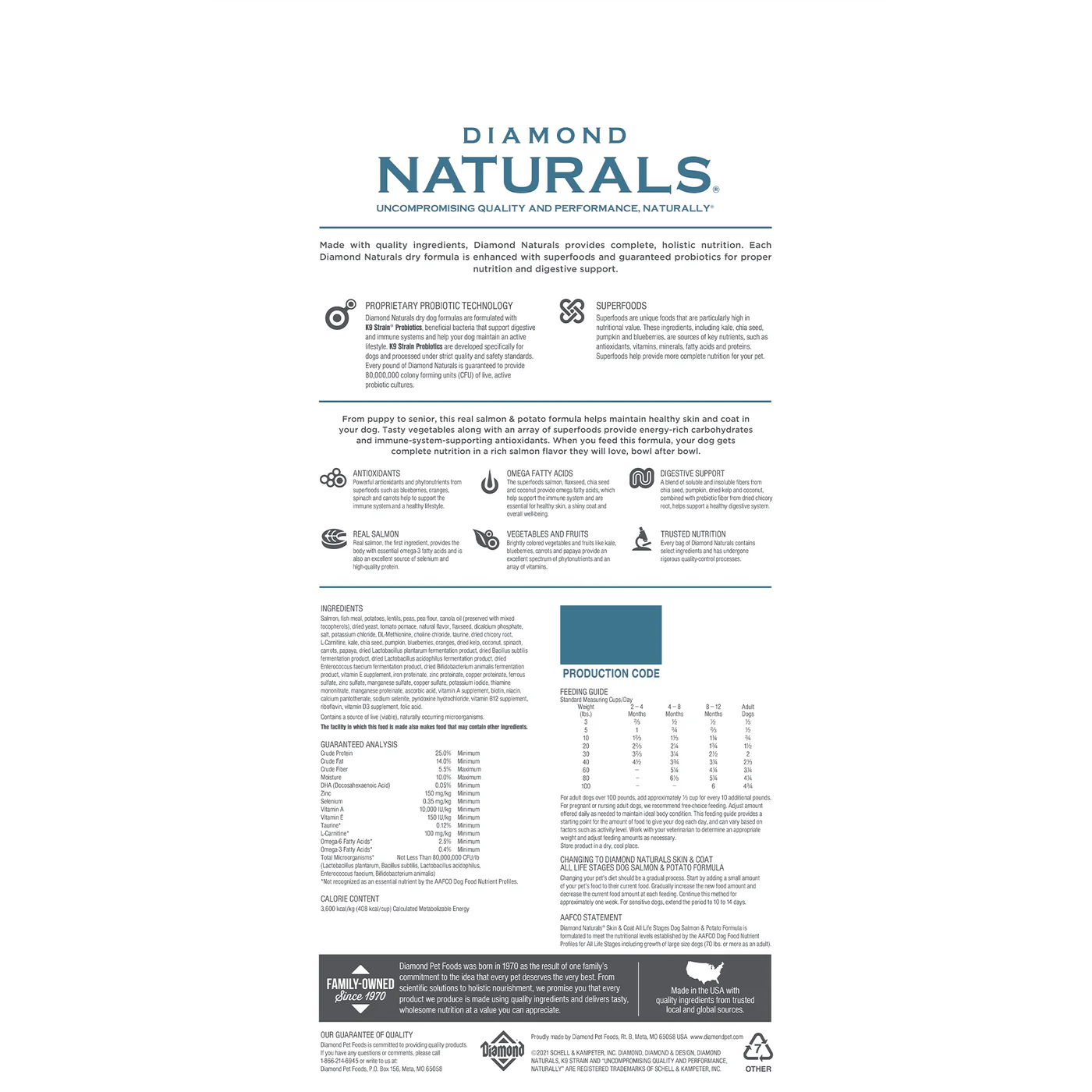 Salmon Recipe Dry Dog Food with Probiotics and Superfoods