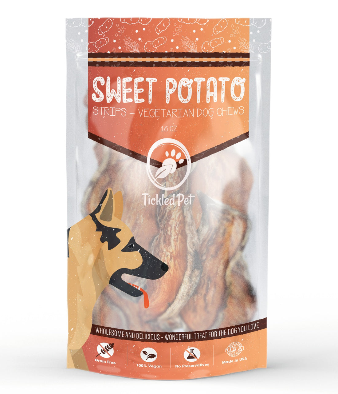 Sweet Potato Dog Chews – All-Natural, Single Ingredient, USA Made