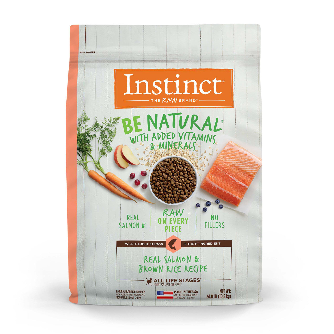 Wild-Caught Salmon & Whole Grains Dog Kibble, Poultry-Free