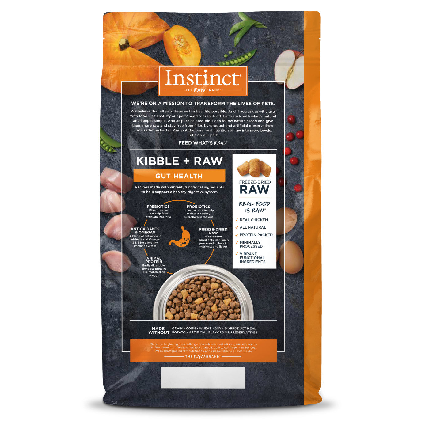Grain-Free High-Protein Dog Food with Freeze-Dried Raw Chicken