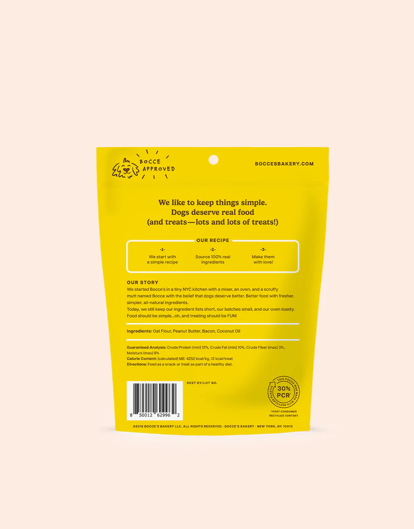 Wheat-Free Dog Biscuits with Peanut Butter & Bacon, 5 oz