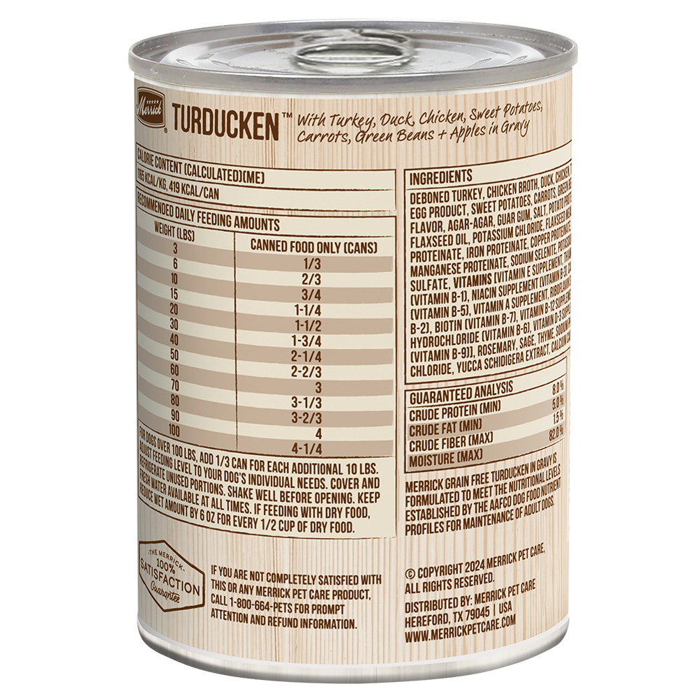 Grain-Free Turkey, Duck & Chicken Wet Dog Food with Vegetables