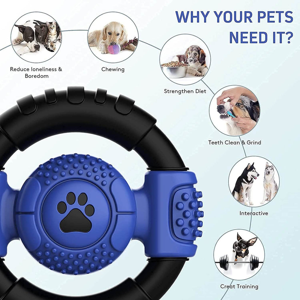 Interactive Squeaky Chew Toy for Medium & Large Dogs, Milk Flavor