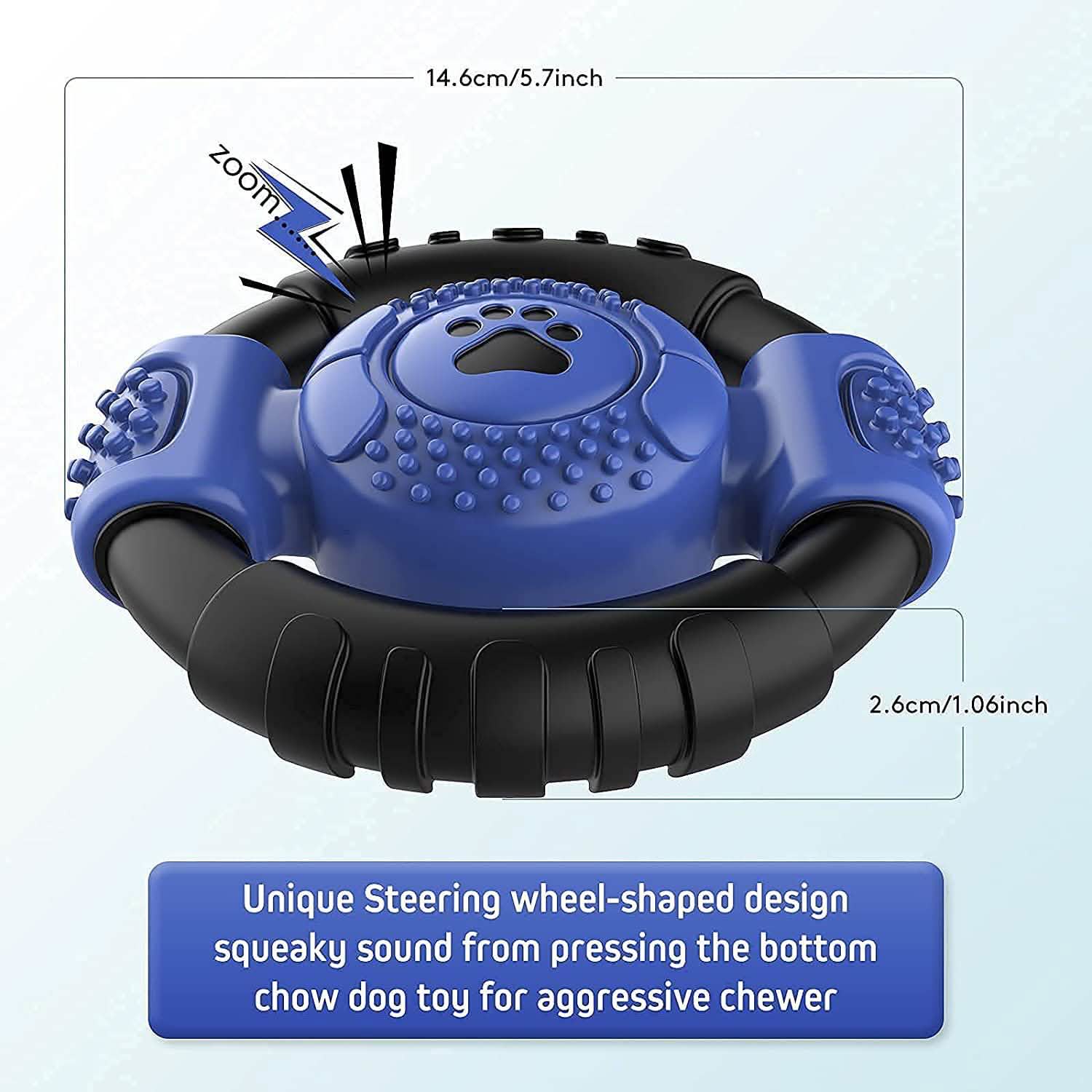 Interactive Squeaky Chew Toy for Medium & Large Dogs, Milk Flavor