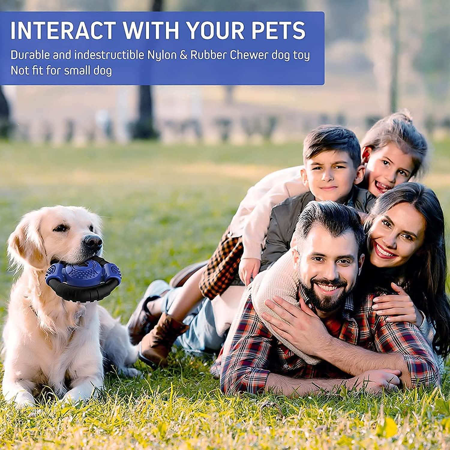Interactive Squeaky Chew Toy for Medium & Large Dogs, Milk Flavor