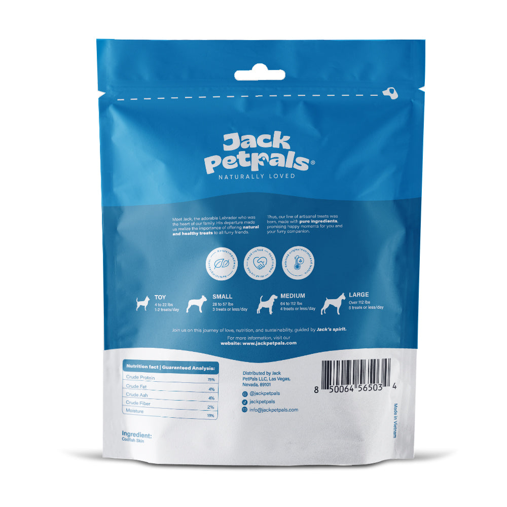 Codfish Skin Dog Chew – Single Ingredient, Grain-Free Treat