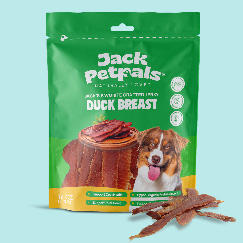 Jack’s Favorite Duck Breast Jerky Dog Treats, 12 oz Resealable Pouch
