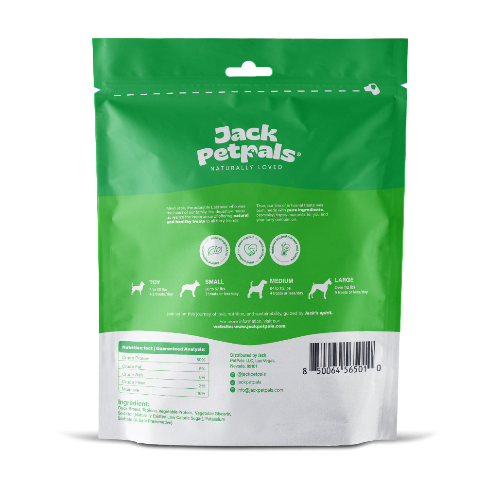 Jack’s Favorite Duck Breast Jerky Dog Treats, 12 oz Resealable Pouch