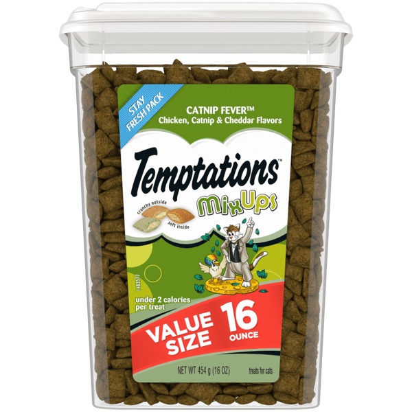 Chicken, Catnip & Cheese Crunchy Cat Treats for Adult Cats