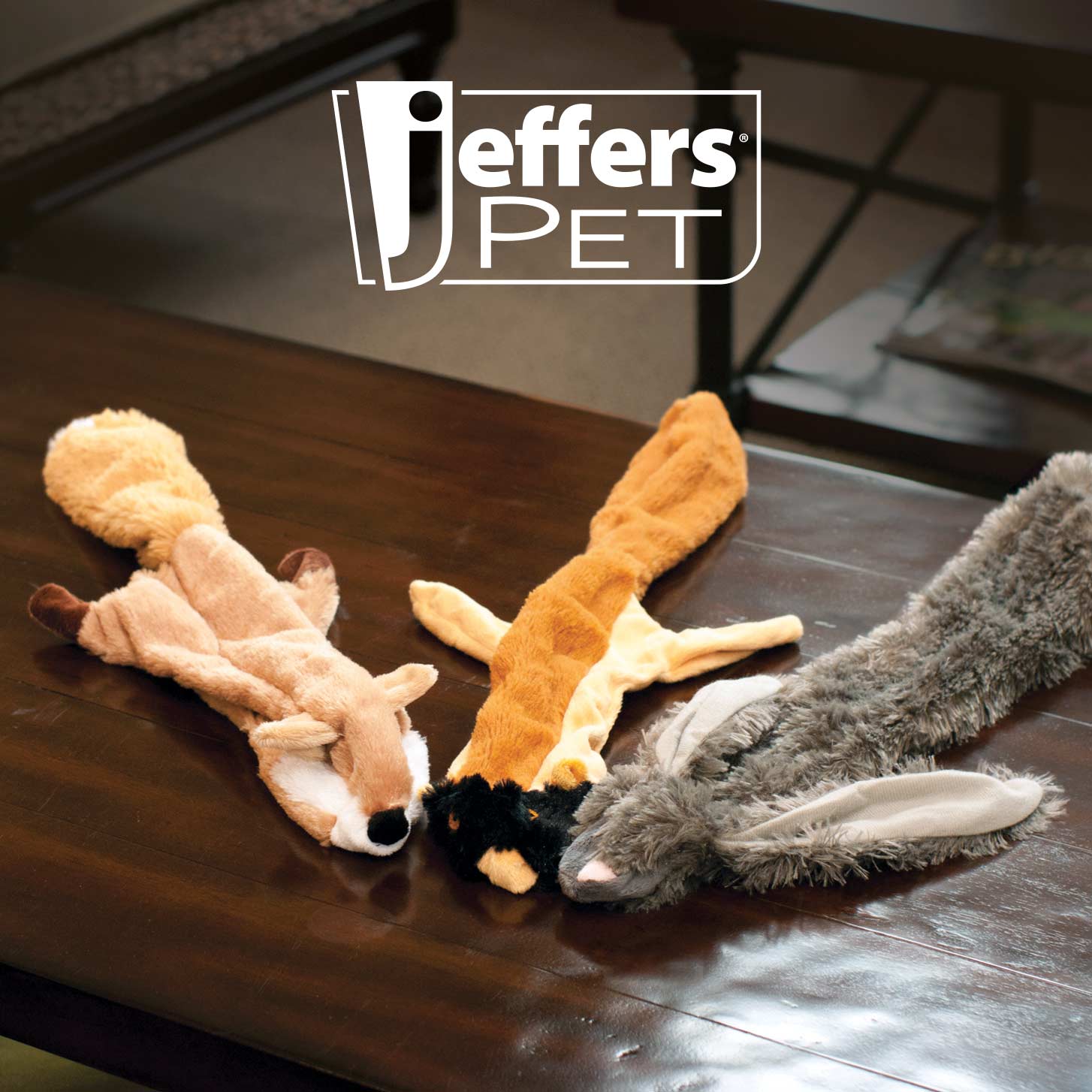 Unstuffed Dog Toy, 21" – Mess-Free Tug & Fetch, Multi-Animal 5-Pack