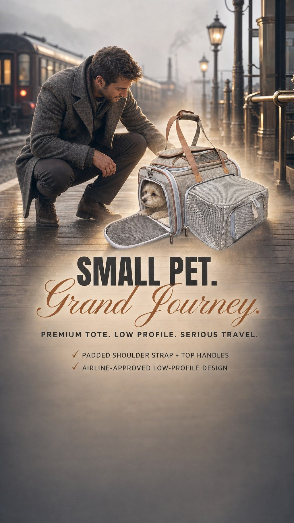 Mr. Peanut's Gold Series Mini Expandable V3.0 Pet Carrier
