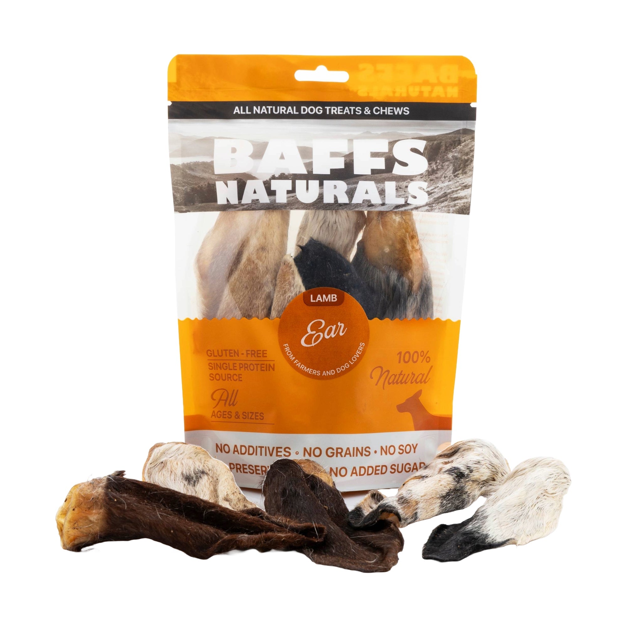 Premium Lamb Ear Dog Chews, 3.5oz Resealable Bag