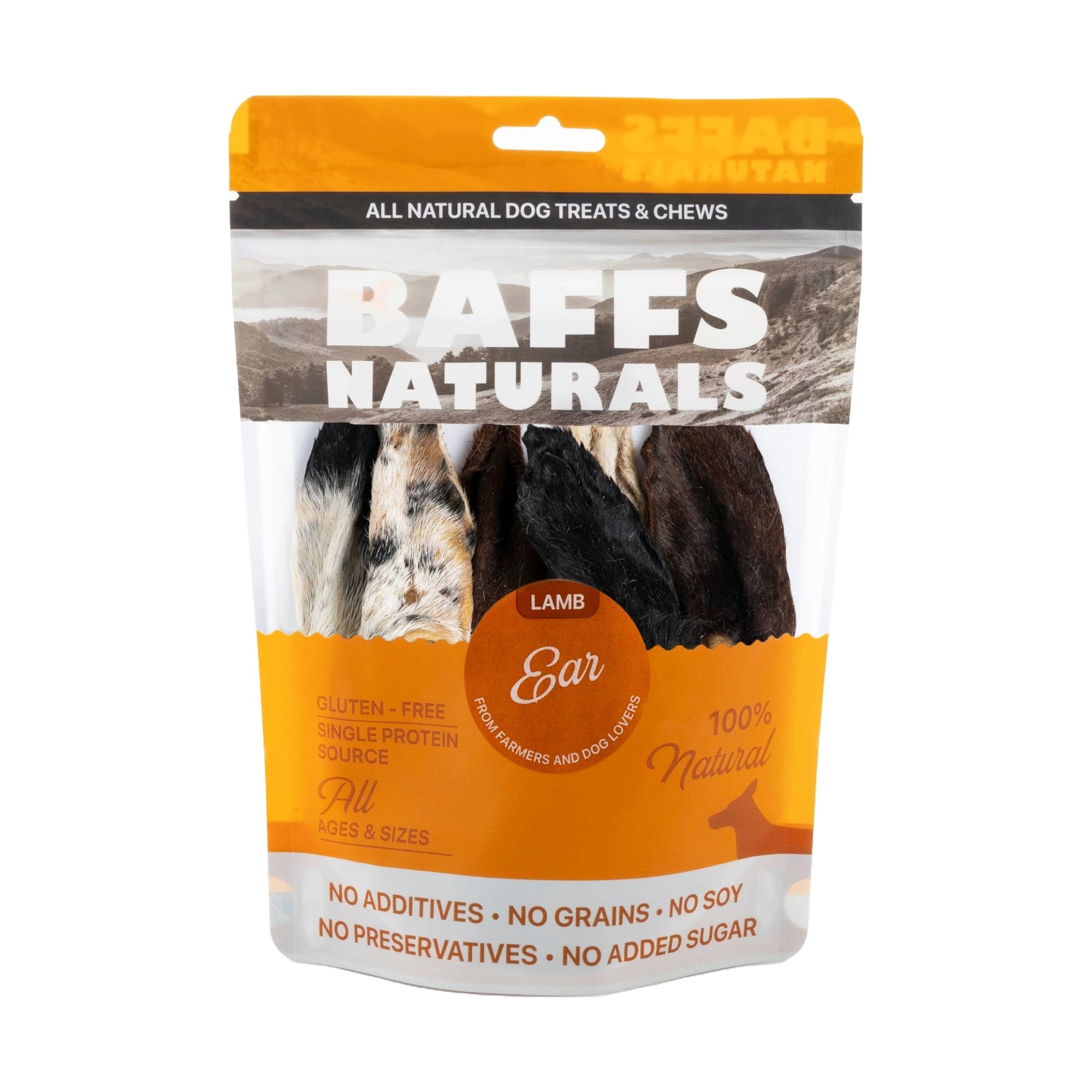Premium Lamb Ear Dog Chews, 3.5oz Resealable Bag
