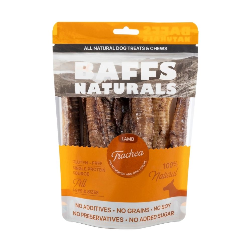 Premium Lamb Trachea Dog Chews – 10 Piece Bags