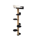 Large Cat Tree – Black, Multi-Level with Felt Beds