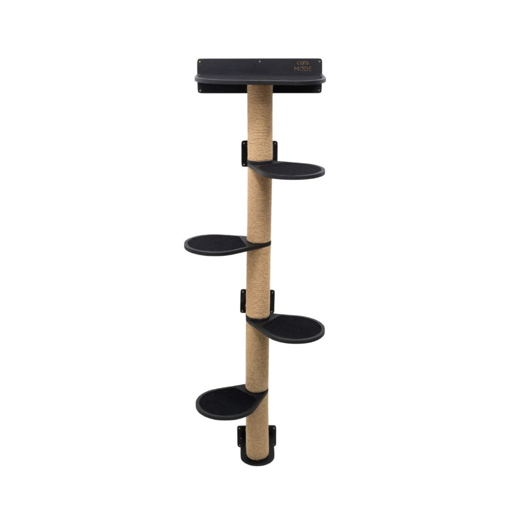 Large Cat Tree – Black, Multi-Level with Felt Beds