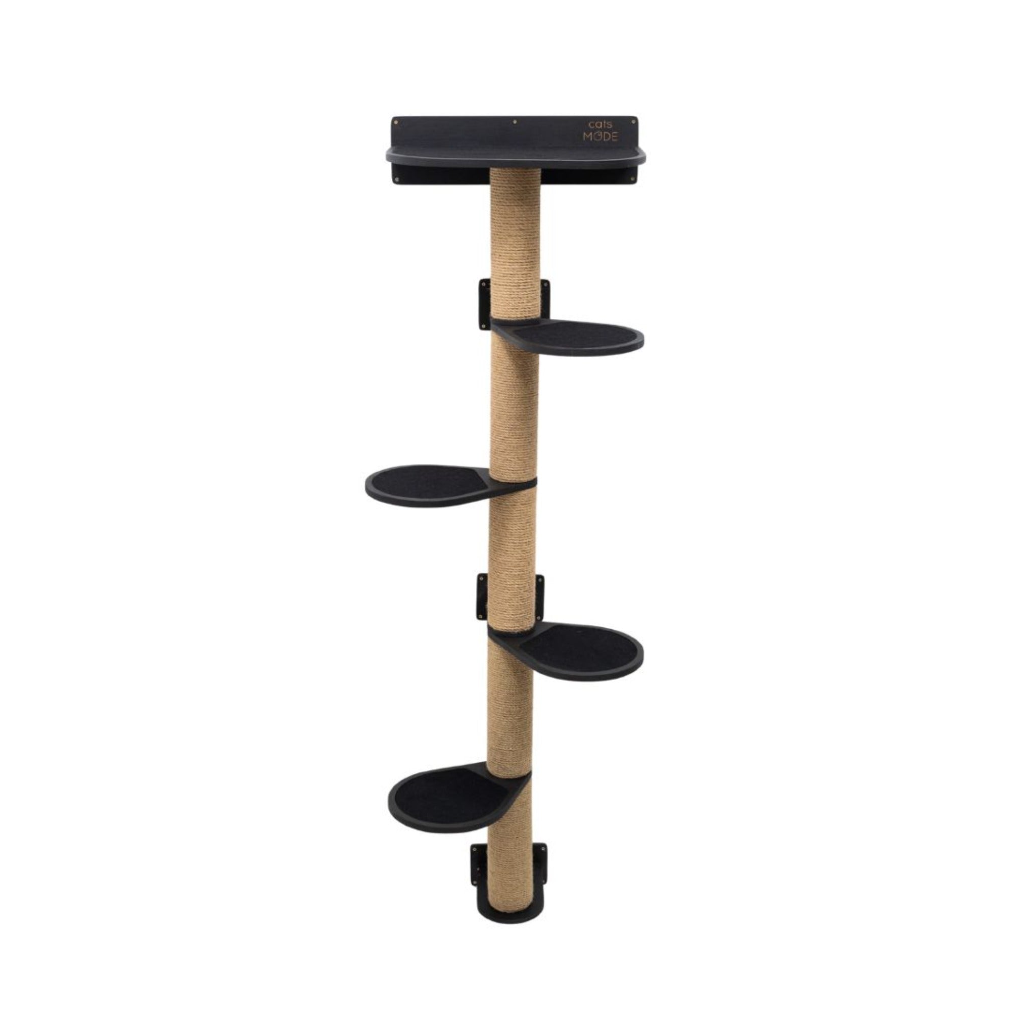 Large Cat Tree – Black, Multi-Level with Felt Beds