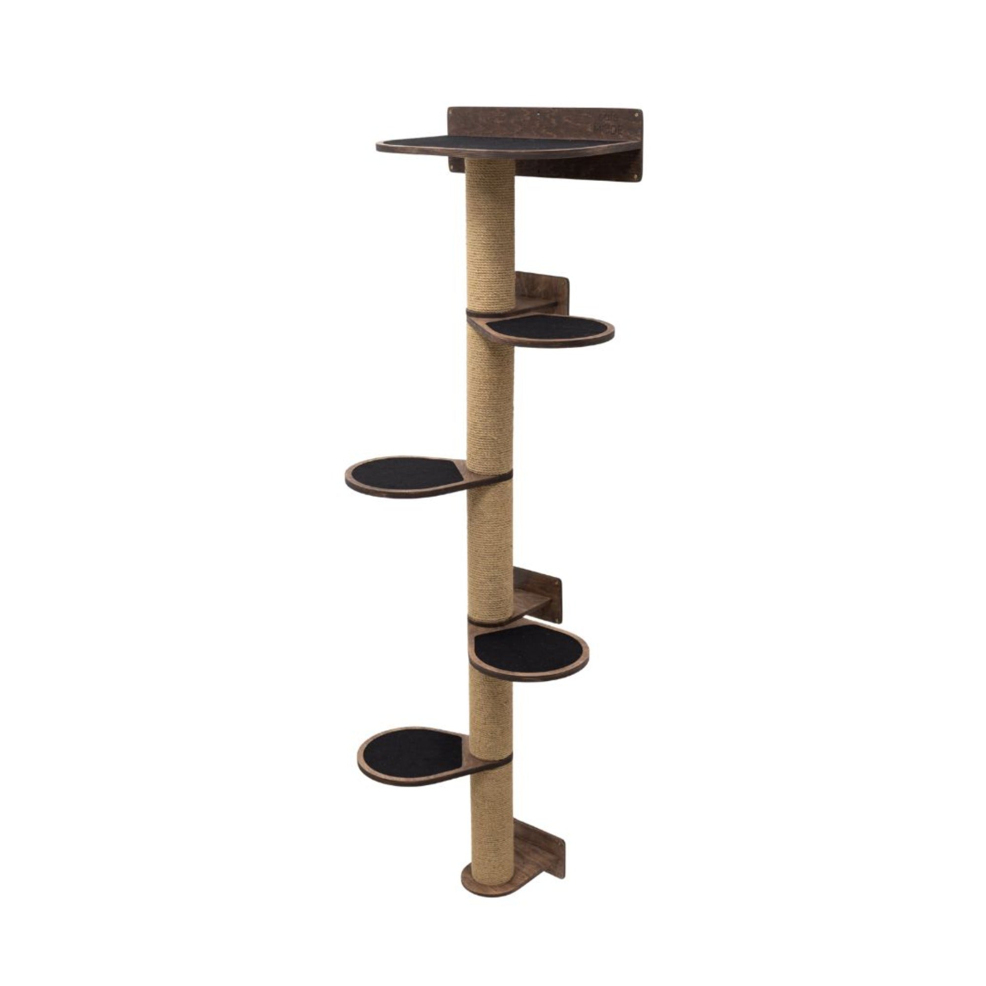 Large Cat Tree in Dark Walnut – Multi-Level Cat Furniture