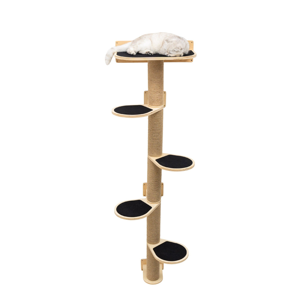 Large Cat Tree – Light Finish, Multi-Level Plywood & Felt