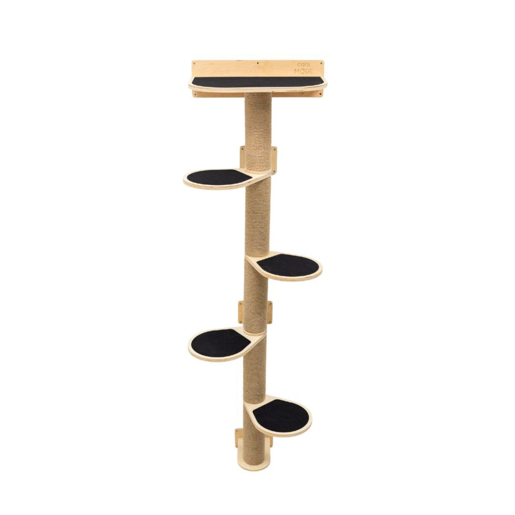 Large Cat Tree – Light Finish, Multi-Level Plywood & Felt