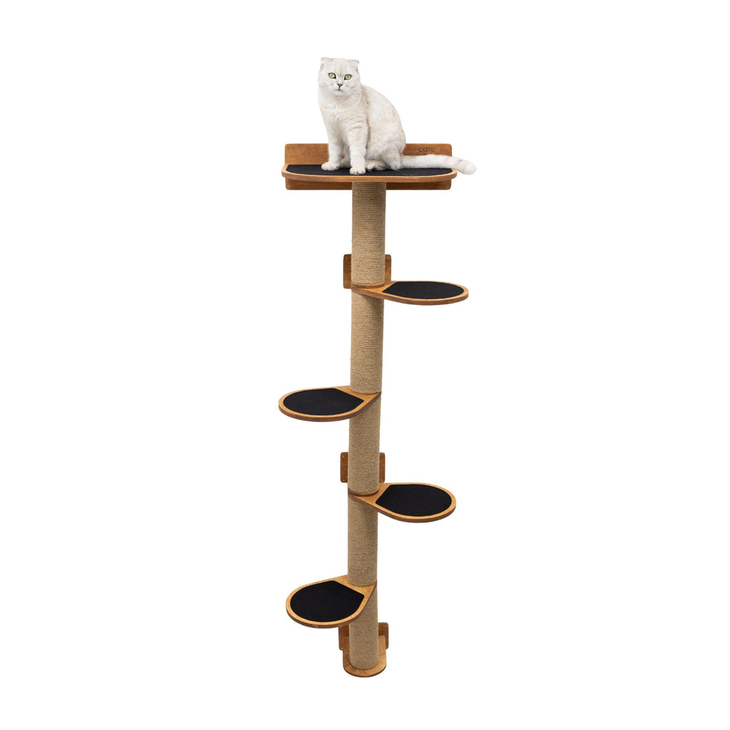 Large Cat Tree with Oak Finish – Multi-Level Cat Tower
