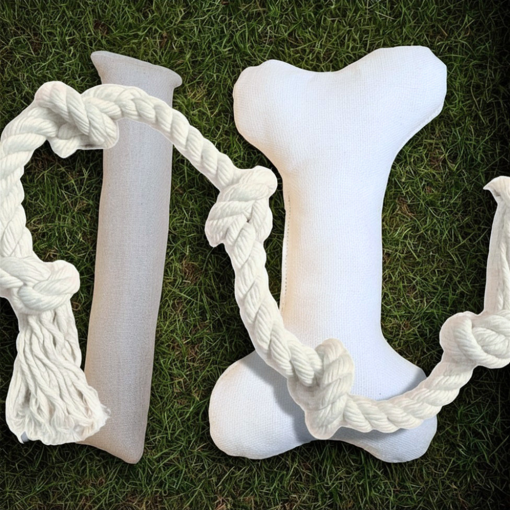 Natural Dog Toy Bundle – Hemp & Organic Cotton for Small/Medium Dogs