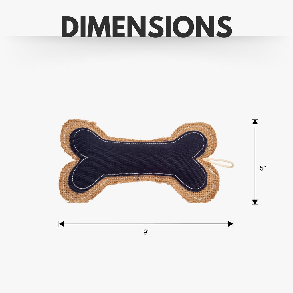 Jean Leather and Jute Chew Toy for Small to Medium Dogs