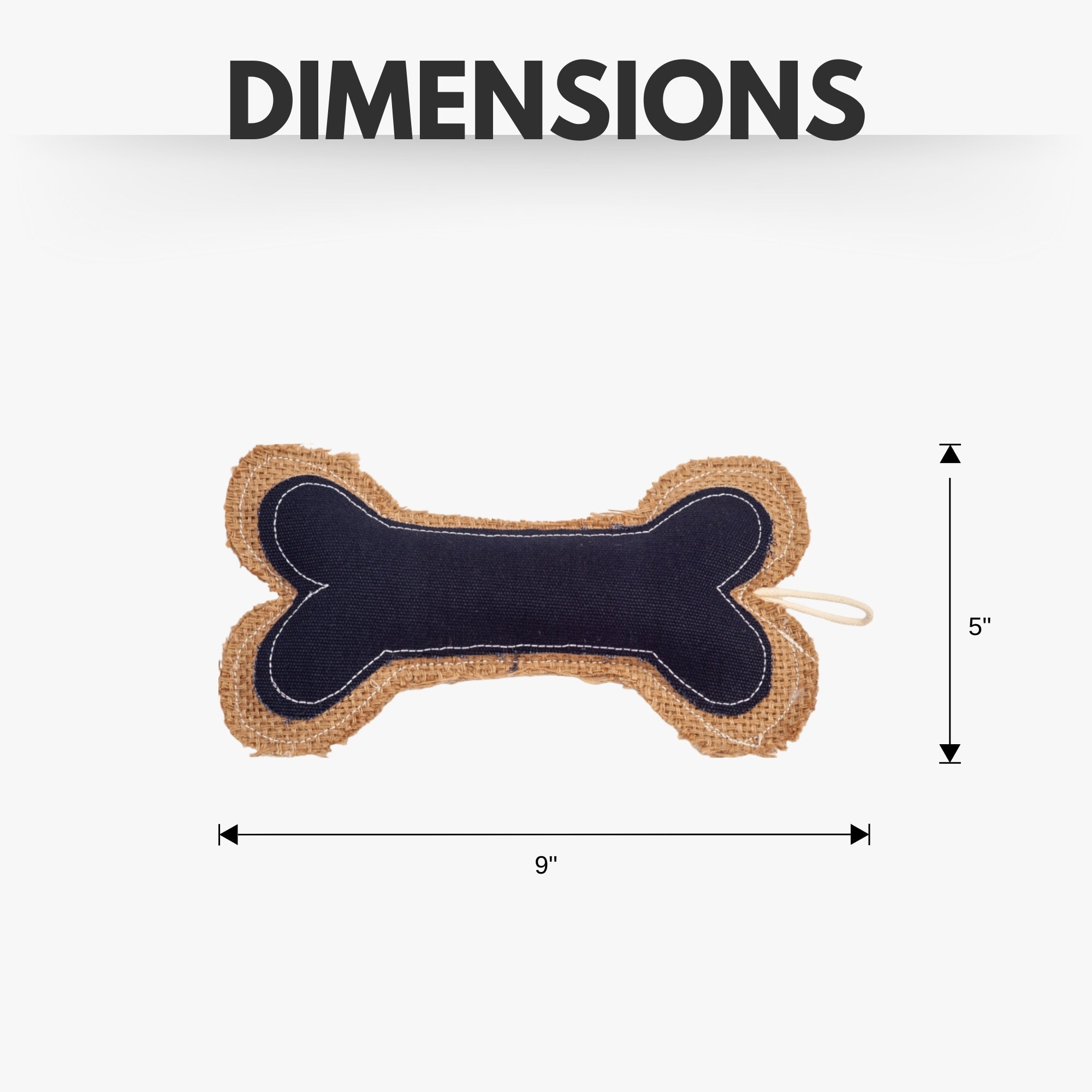 Jean Leather and Jute Chew Toy for Small to Medium Dogs