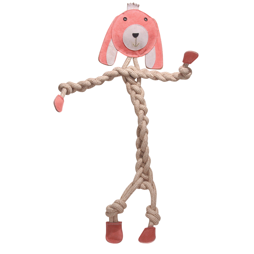 Bitsy Bunny Rope Dog Toy – All-Natural Cotton & Hemp, 19"