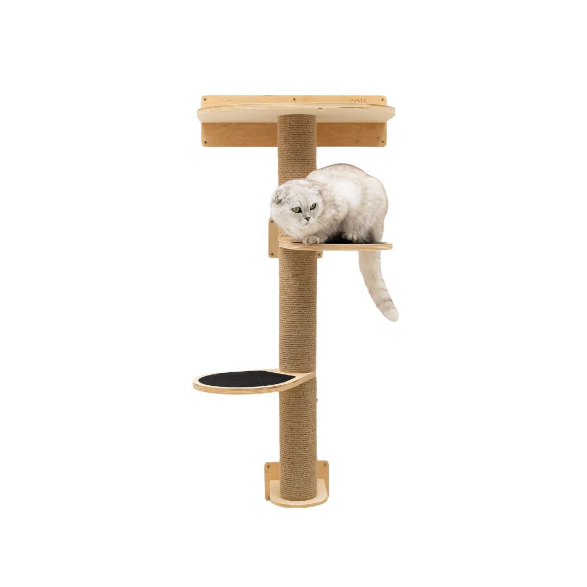 Medium Wall-Mounted Cat Tree – Light Finish